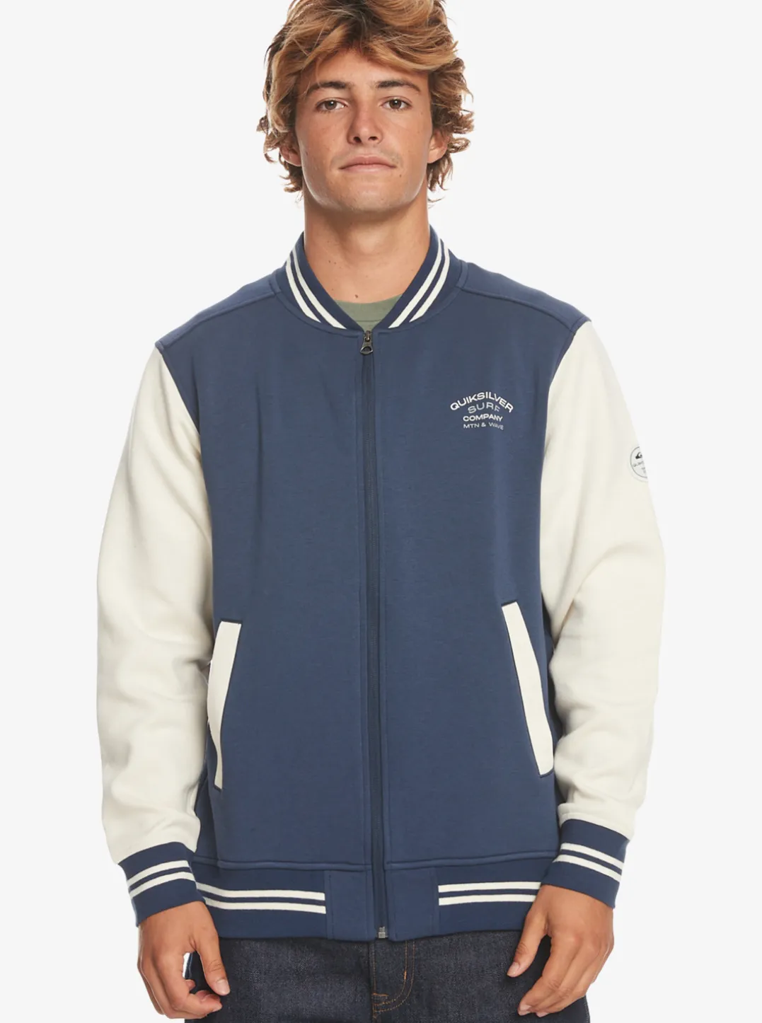 Mens Quiksilver Sweatshirts & Hoodies|Bomber Zip-Up Fleece