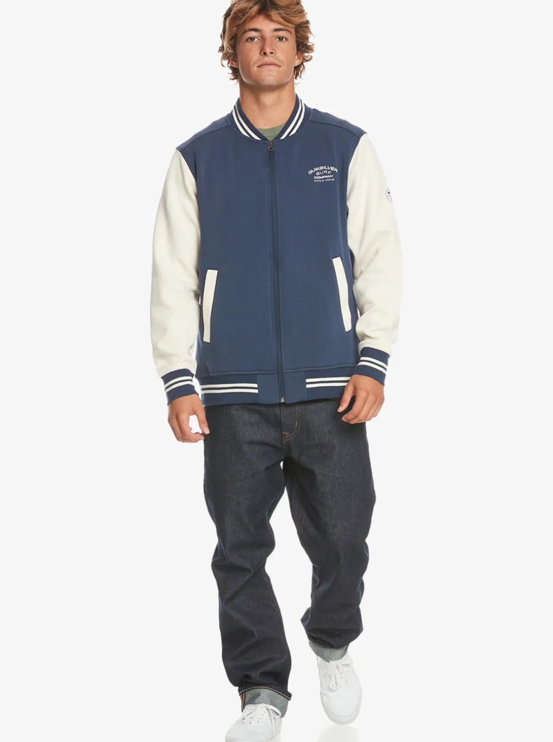 Mens Quiksilver Sweatshirts & Hoodies|Bomber Zip-Up Fleece