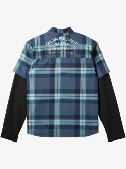 Boys Quiksilver Shirts|Boy'S 8-16 Check This Up Oversized Long Sleeve Shirt