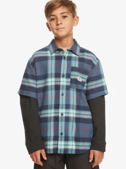 Boys Quiksilver Shirts|Boy'S 8-16 Check This Up Oversized Long Sleeve Shirt
