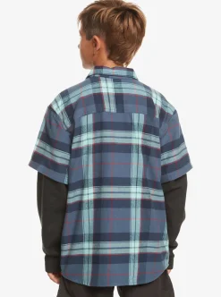 Boys Quiksilver Shirts|Boy'S 8-16 Check This Up Oversized Long Sleeve Shirt