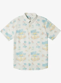 Boys Quiksilver Shirts|Boy'S 8-16 Palm Spritz Short Sleeve Woven Shirt