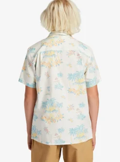 Boys Quiksilver Shirts|Boy'S 8-16 Palm Spritz Short Sleeve Woven Shirt