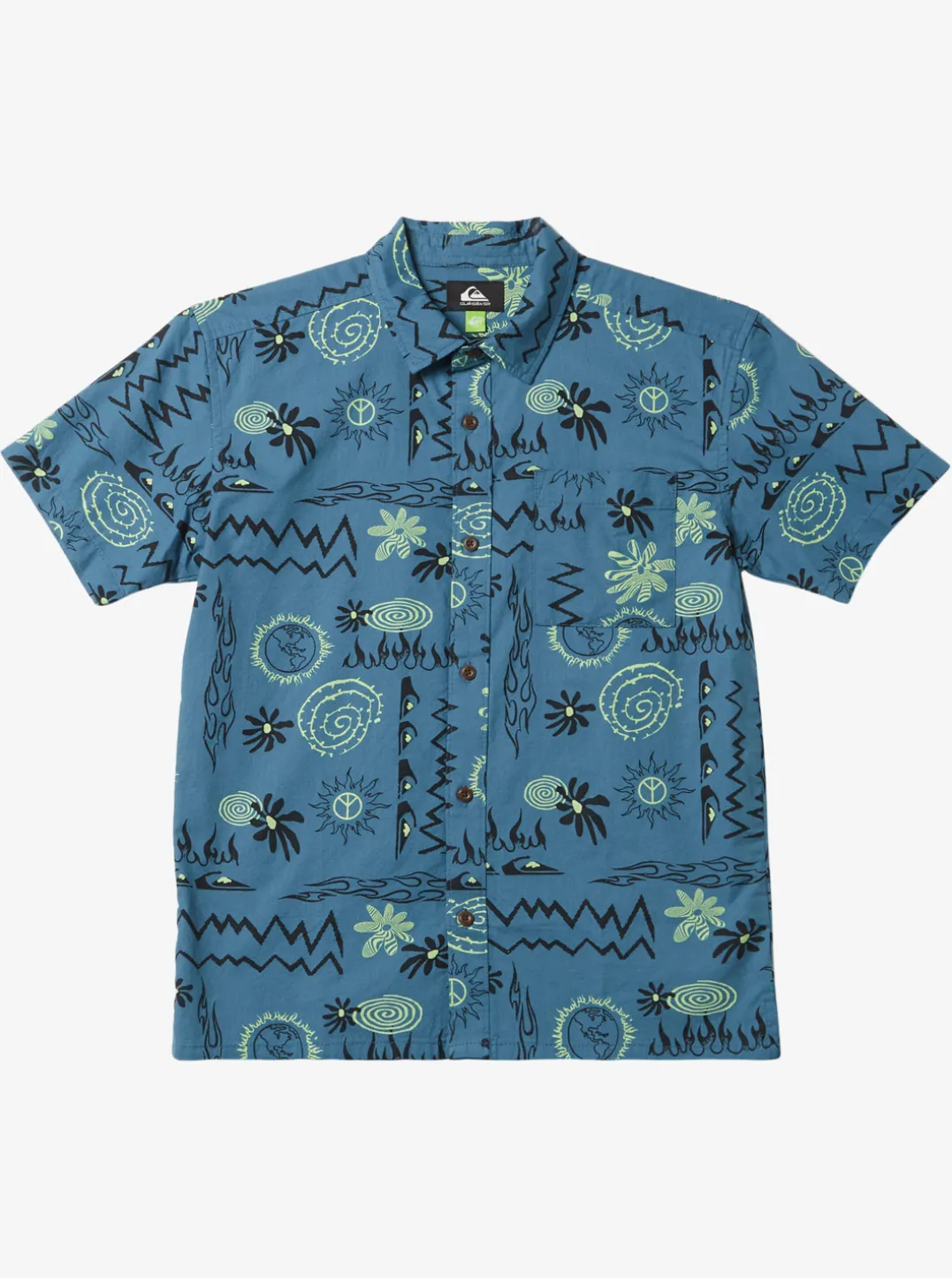 Boys Quiksilver Shirts|Boy'S 8-16 Radical Times Short Sleeve Woven Shirt