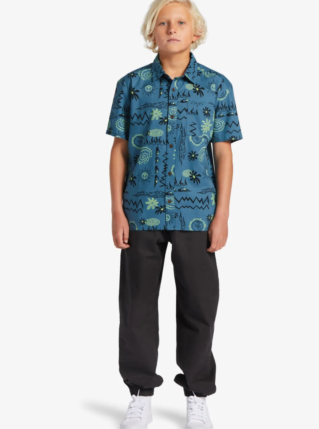 Boys Quiksilver Shirts|Boy'S 8-16 Radical Times Short Sleeve Woven Shirt