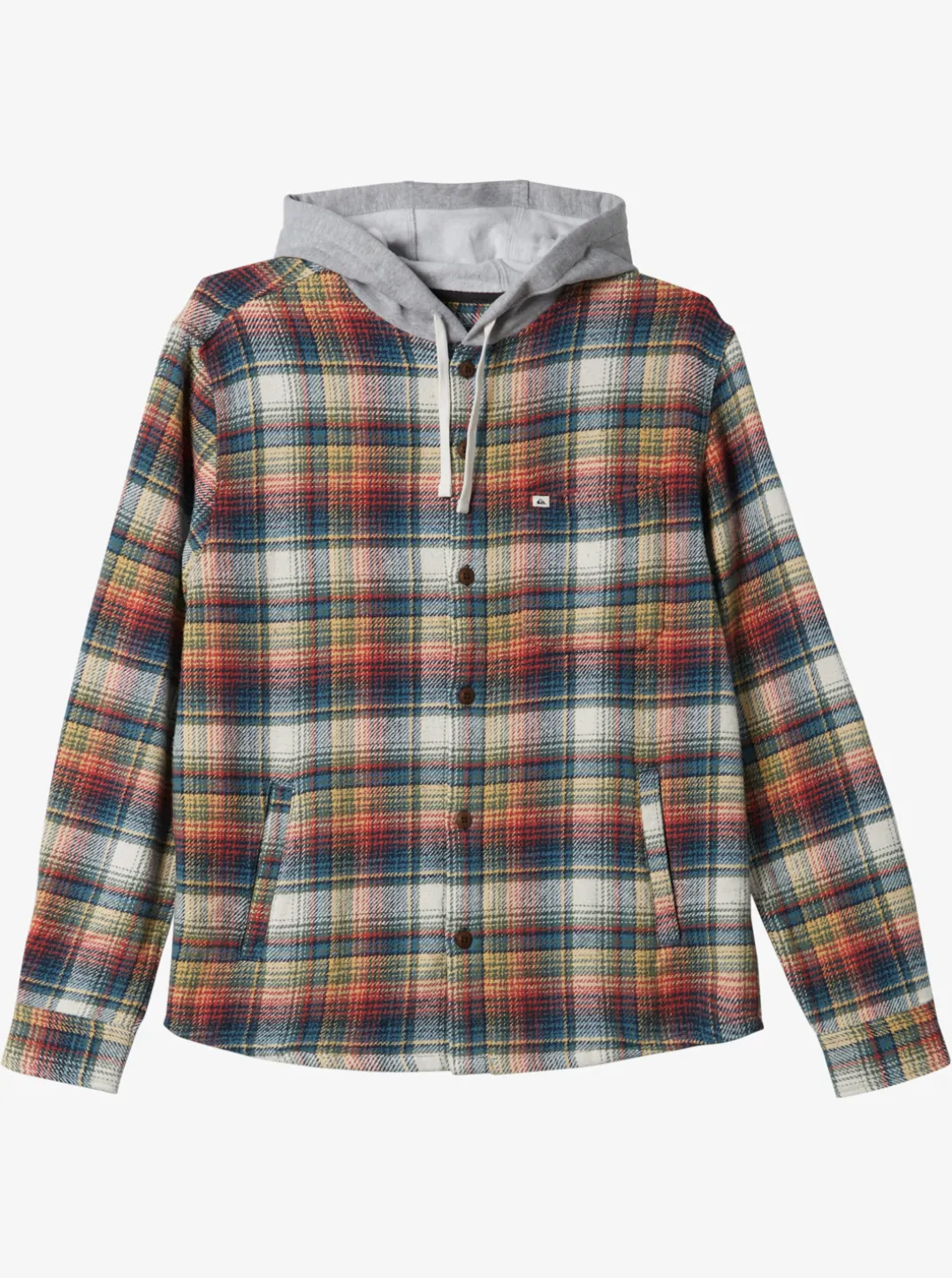 Mens Quiksilver Shirts & Polos|Briggs Hooded Flannel Long Sleeve Top