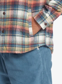 Mens Quiksilver Shirts & Polos|Briggs Hooded Flannel Long Sleeve Top