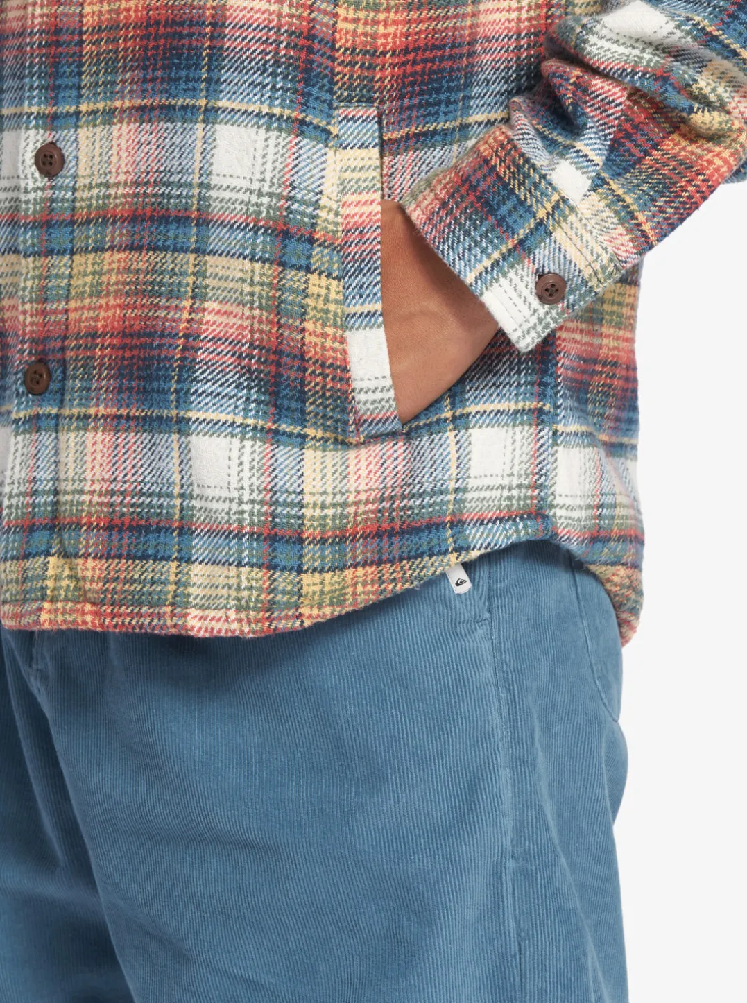 Mens Quiksilver Shirts & Polos|Briggs Hooded Flannel Long Sleeve Top
