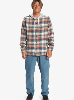 Mens Quiksilver Shirts & Polos|Briggs Hooded Flannel Long Sleeve Top