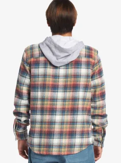Mens Quiksilver Shirts & Polos|Briggs Hooded Flannel Long Sleeve Top