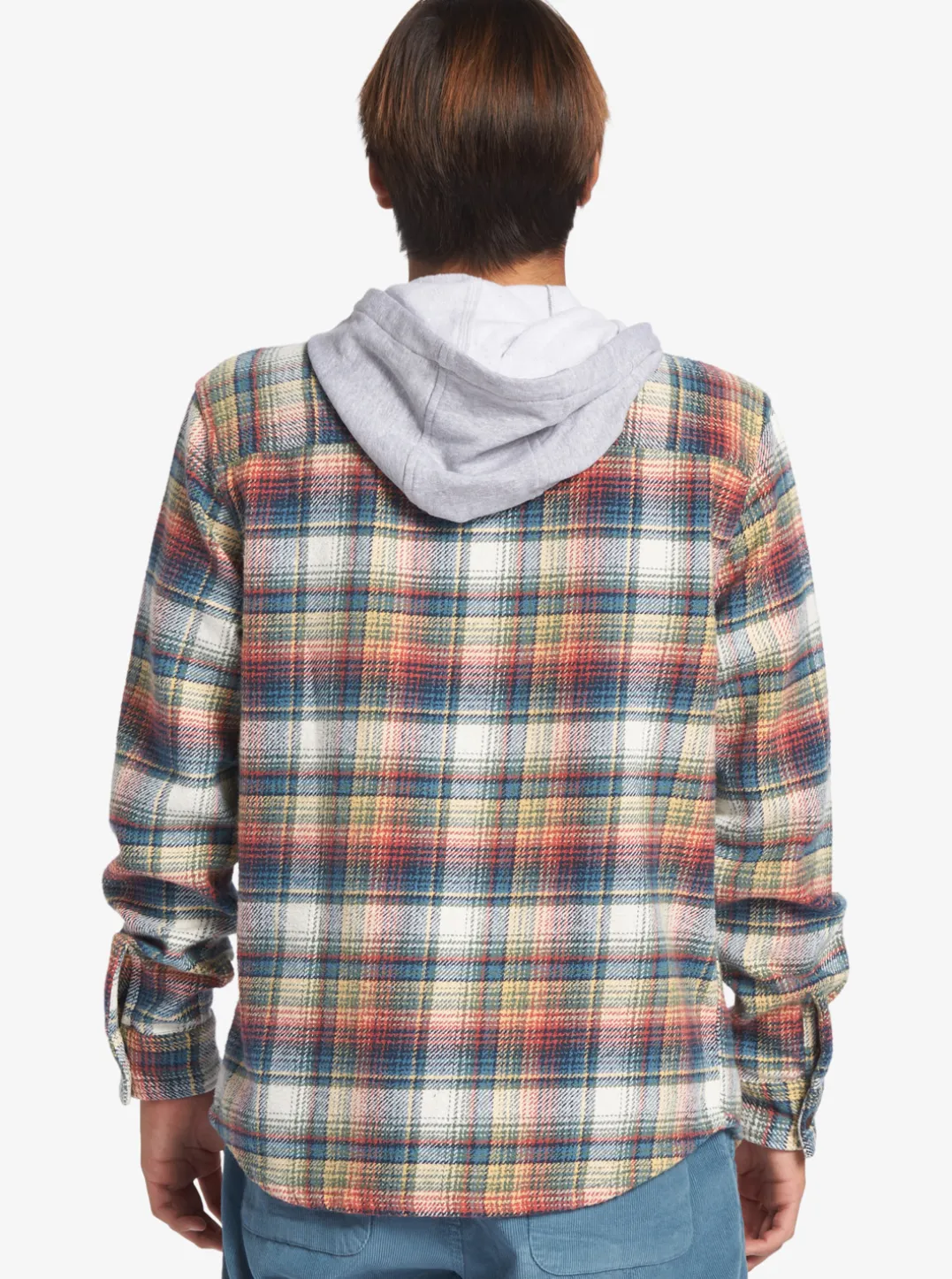 Mens Quiksilver Shirts & Polos|Briggs Hooded Flannel Long Sleeve Top
