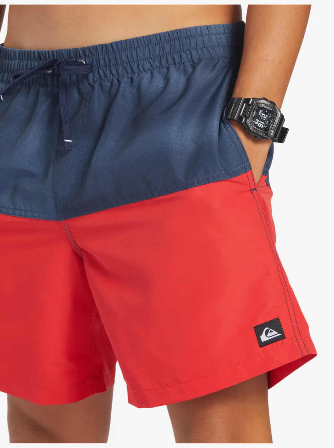 Mens Quiksilver Elastic Waist|Butt Logo 17" Volleys