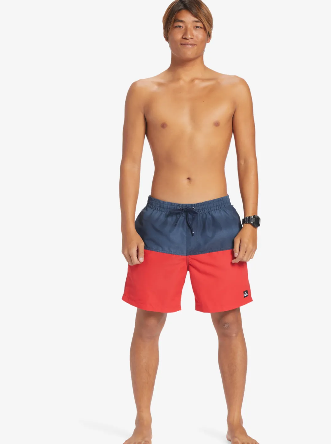 Mens Quiksilver Elastic Waist|Butt Logo 17" Volleys