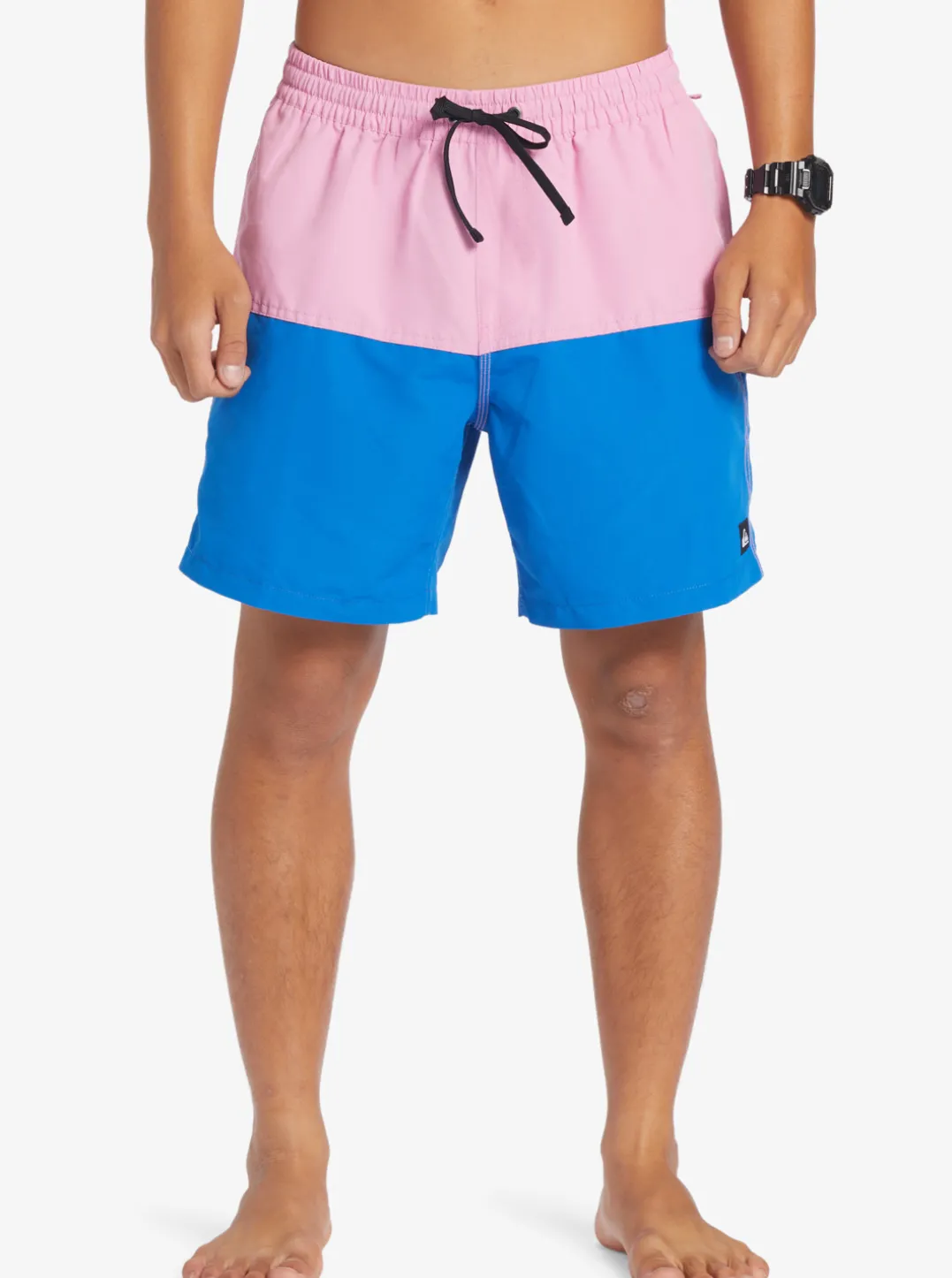 Mens Quiksilver Elastic Waist|Butt Logo 17" Volleys