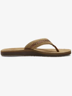 Mens Quiksilver Sandals|Carver Leather Ii Basic Sandal Strap