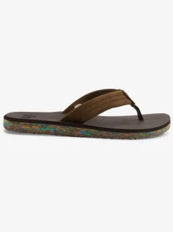 Mens Quiksilver Sandals|Carver Suede Recycled Sandals
