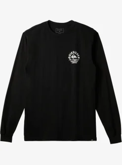 Mens Quiksilver Tees|Circled Script Long Sleeve T-Shirt