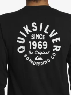 Mens Quiksilver Tees|Circled Script Long Sleeve T-Shirt