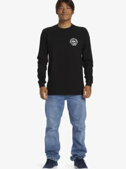 Mens Quiksilver Tees|Circled Script Long Sleeve T-Shirt