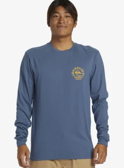 Mens Quiksilver Tees|Circled Script Long Sleeve T-Shirt