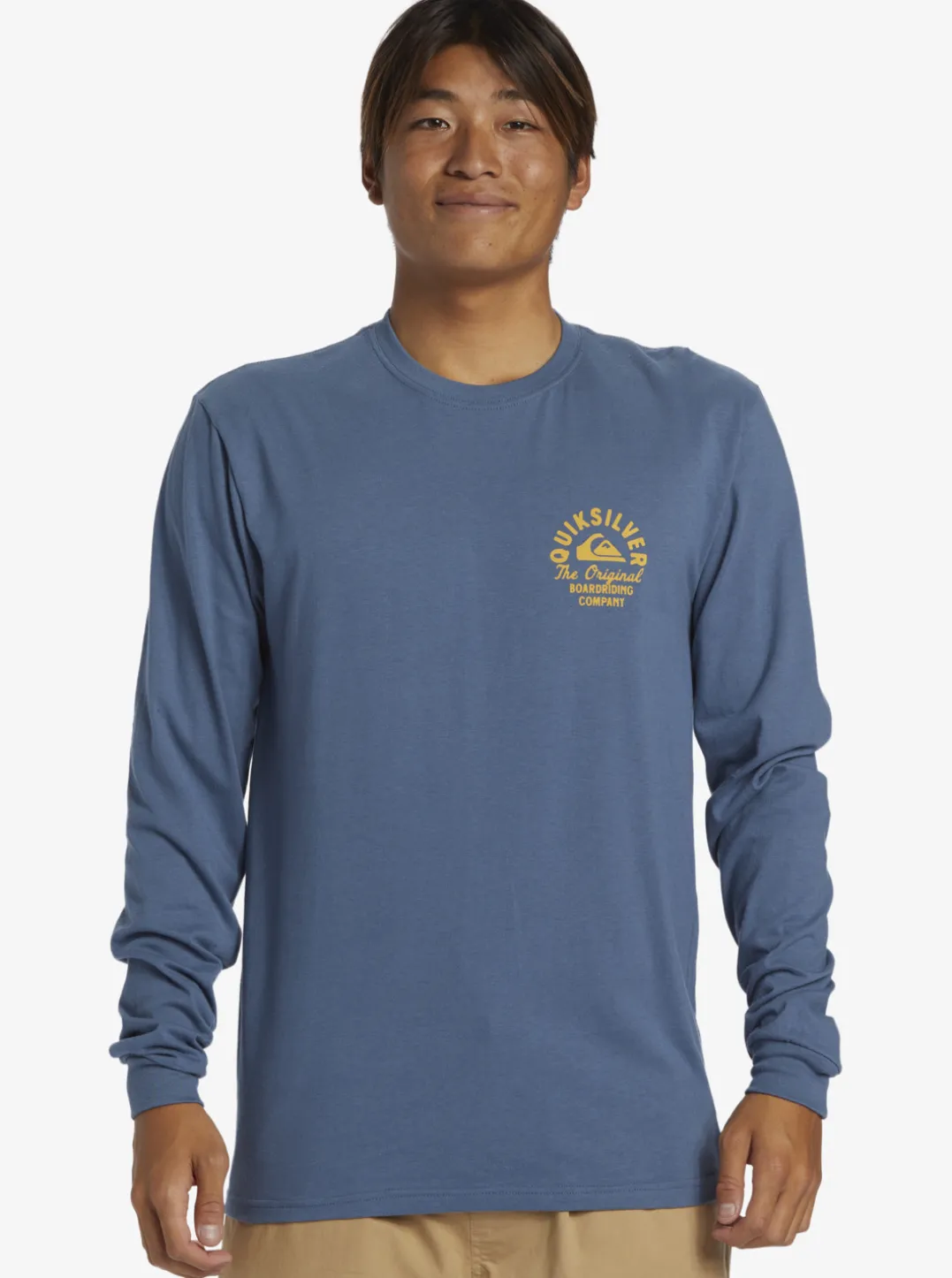 Mens Quiksilver Tees|Circled Script Long Sleeve T-Shirt
