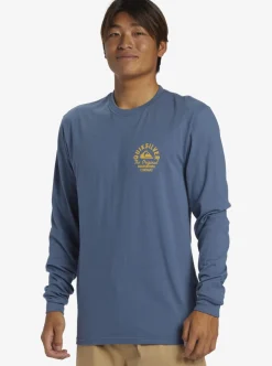 Mens Quiksilver Tees|Circled Script Long Sleeve T-Shirt