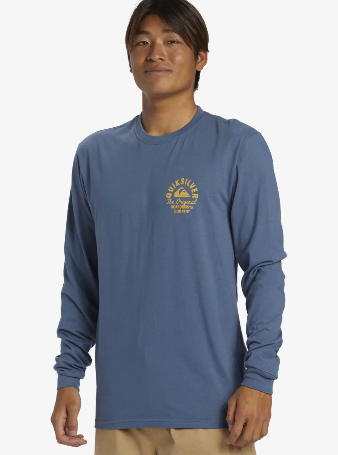 Mens Quiksilver Tees|Circled Script Long Sleeve T-Shirt
