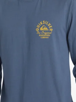 Mens Quiksilver Tees|Circled Script Long Sleeve T-Shirt