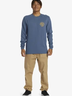 Mens Quiksilver Tees|Circled Script Long Sleeve T-Shirt