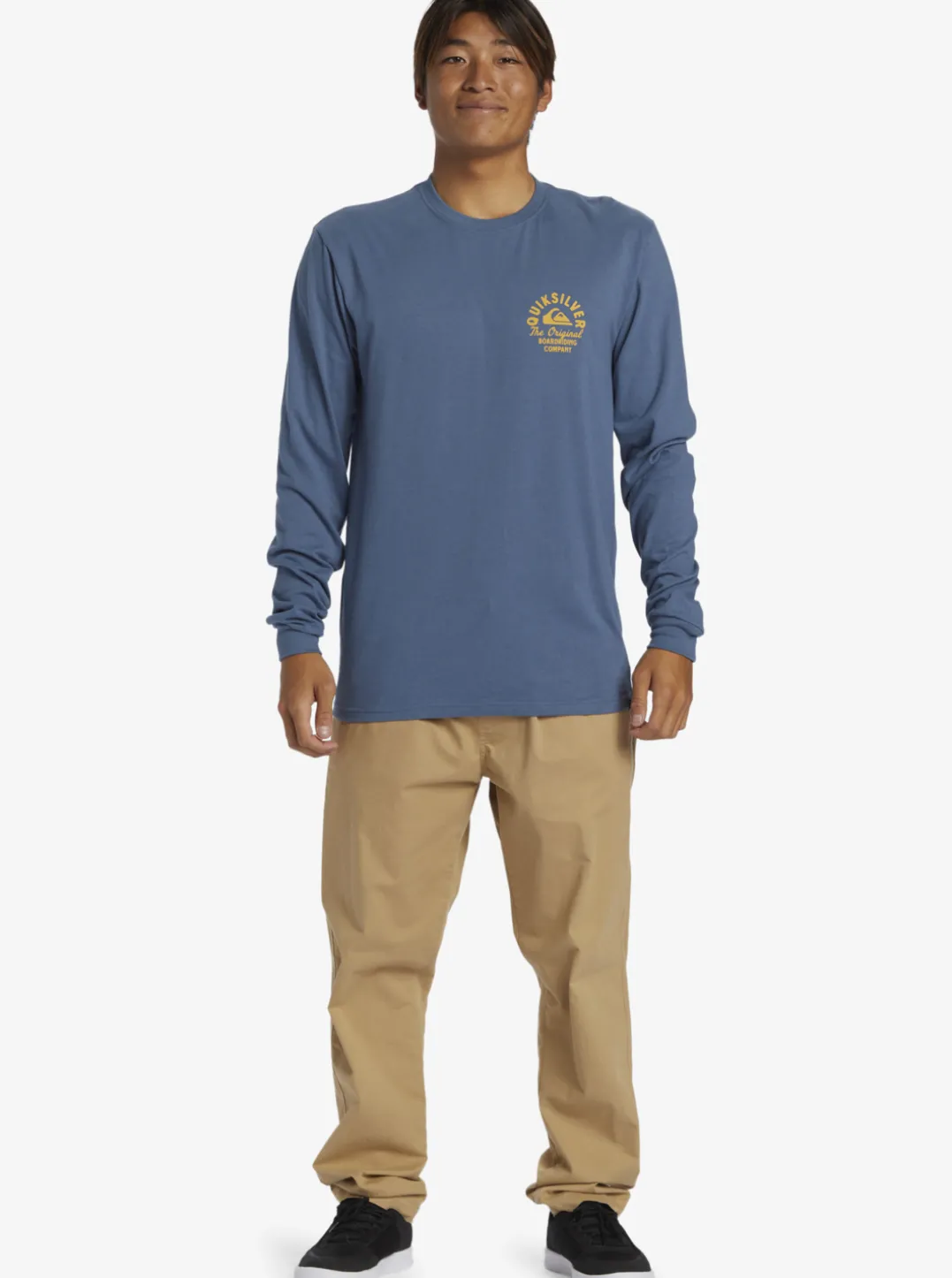 Mens Quiksilver Tees|Circled Script Long Sleeve T-Shirt