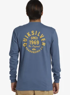 Mens Quiksilver Tees|Circled Script Long Sleeve T-Shirt