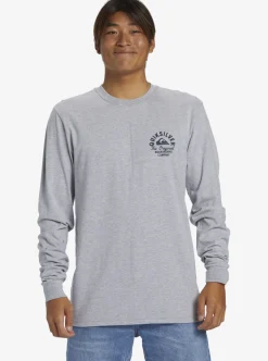 Mens Quiksilver Tees|Circled Script Long Sleeve T-Shirt