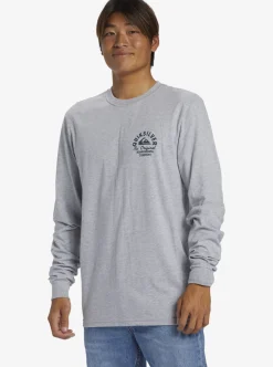 Mens Quiksilver Tees|Circled Script Long Sleeve T-Shirt