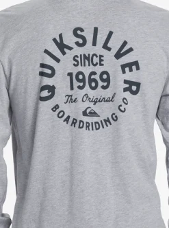 Mens Quiksilver Tees|Circled Script Long Sleeve T-Shirt