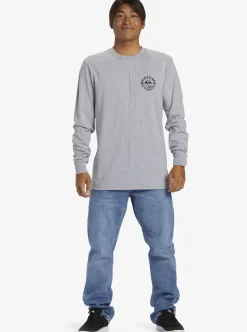 Mens Quiksilver Tees|Circled Script Long Sleeve T-Shirt