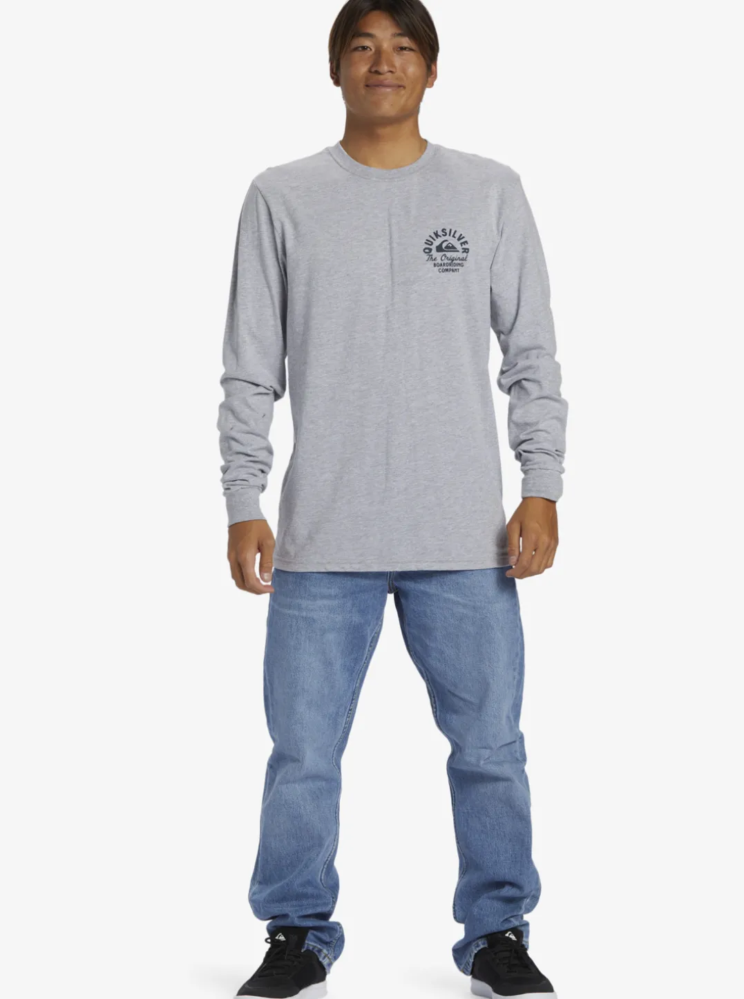 Mens Quiksilver Tees|Circled Script Long Sleeve T-Shirt