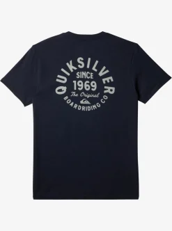 Mens Quiksilver Tees|Circled Script T-Shirt