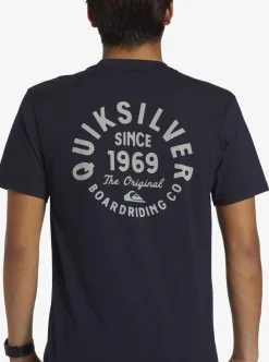 Mens Quiksilver Tees|Circled Script T-Shirt