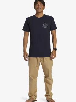 Mens Quiksilver Tees|Circled Script T-Shirt