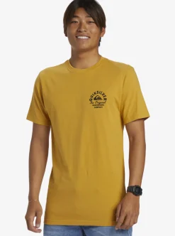Mens Quiksilver Tees|Circled Script T-Shirt