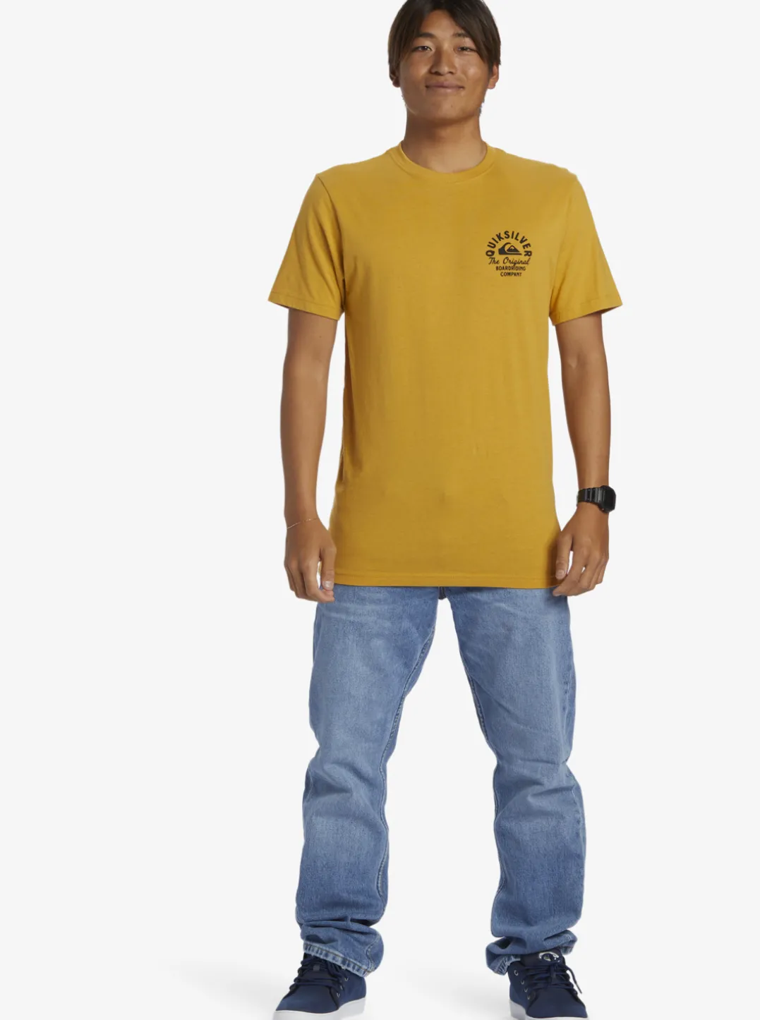 Mens Quiksilver Tees|Circled Script T-Shirt