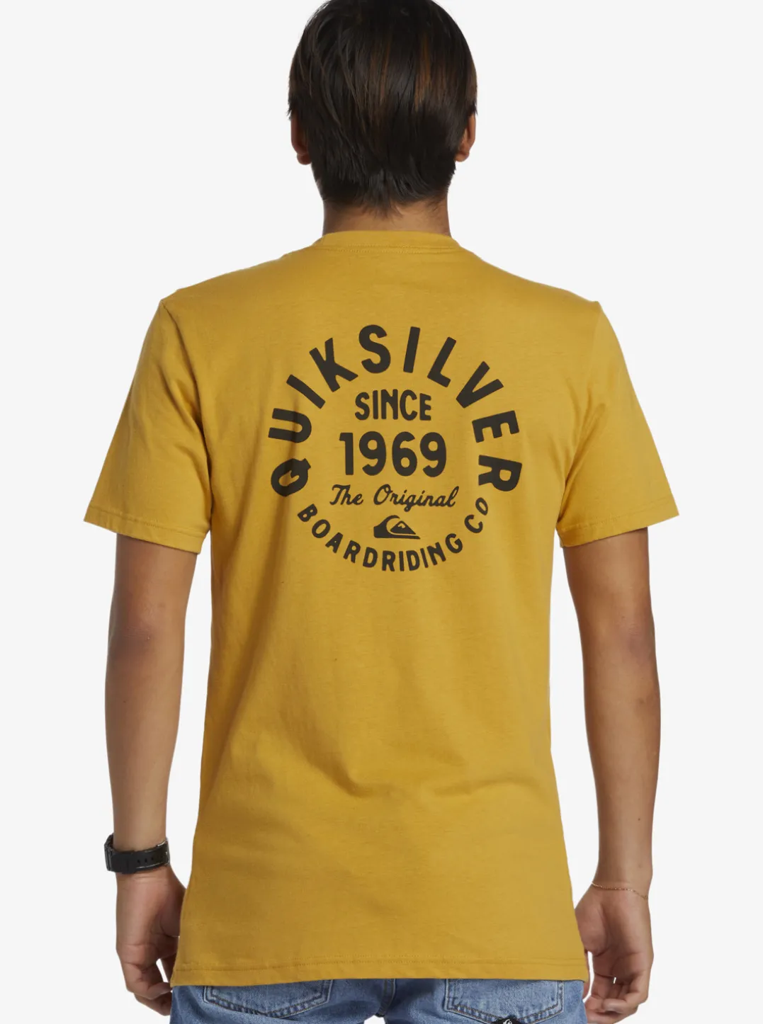 Mens Quiksilver Tees|Circled Script T-Shirt