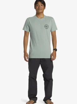 Mens Quiksilver Tees|Circled Script T-Shirt