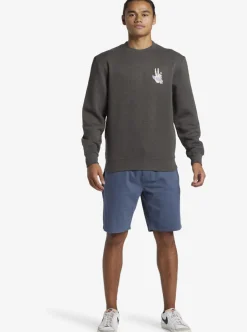 Mens Quiksilver Sweatshirts & Hoodies|E Peace Out Crew Neck Sweatshirt