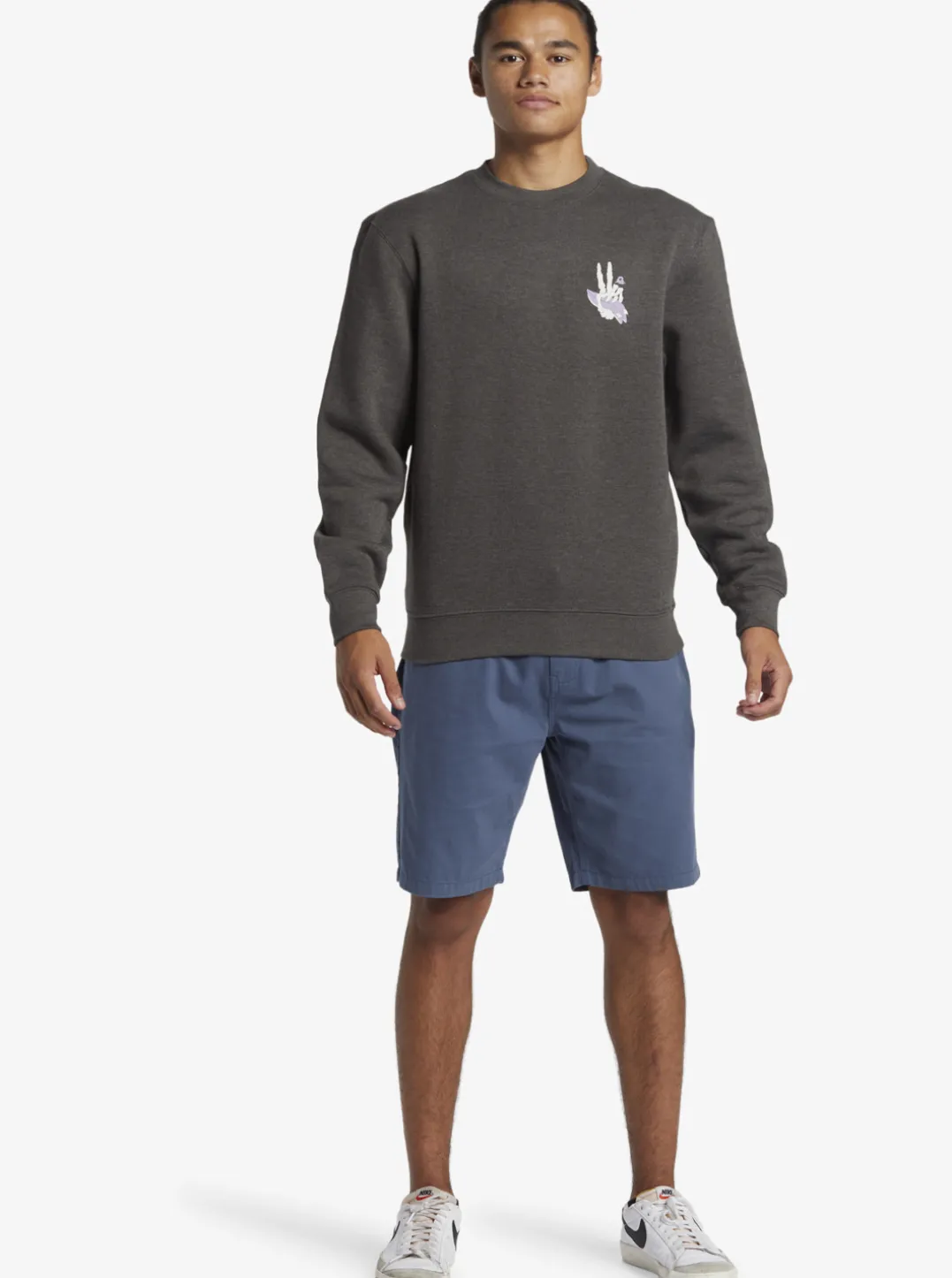 Mens Quiksilver Sweatshirts & Hoodies|E Peace Out Crew Neck Sweatshirt
