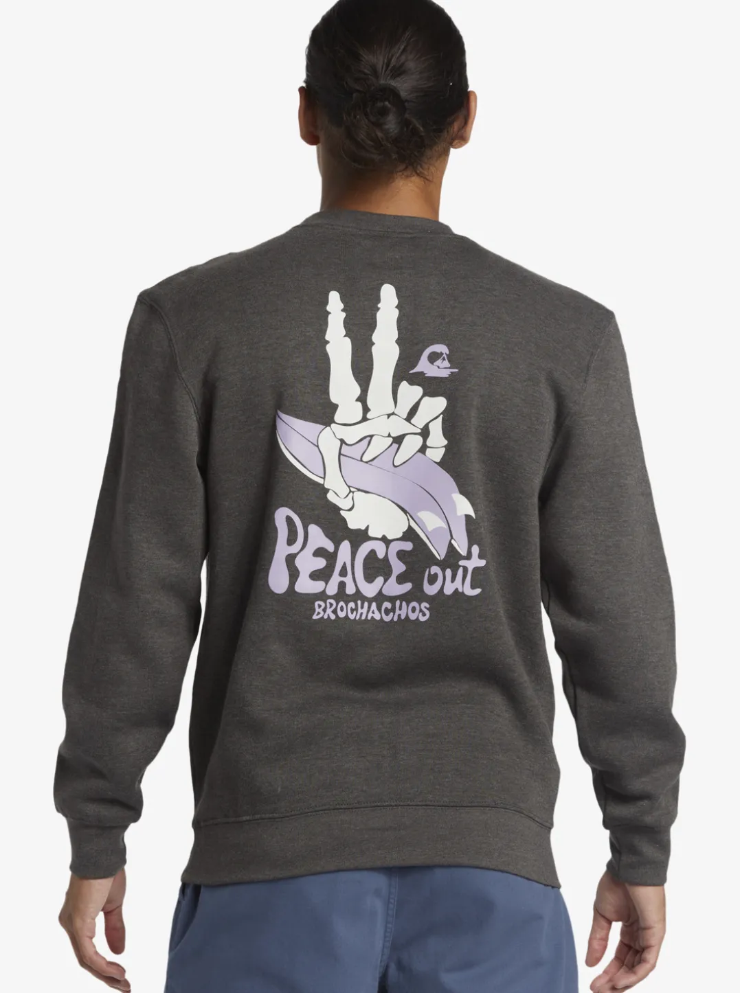 Mens Quiksilver Sweatshirts & Hoodies|E Peace Out Crew Neck Sweatshirt