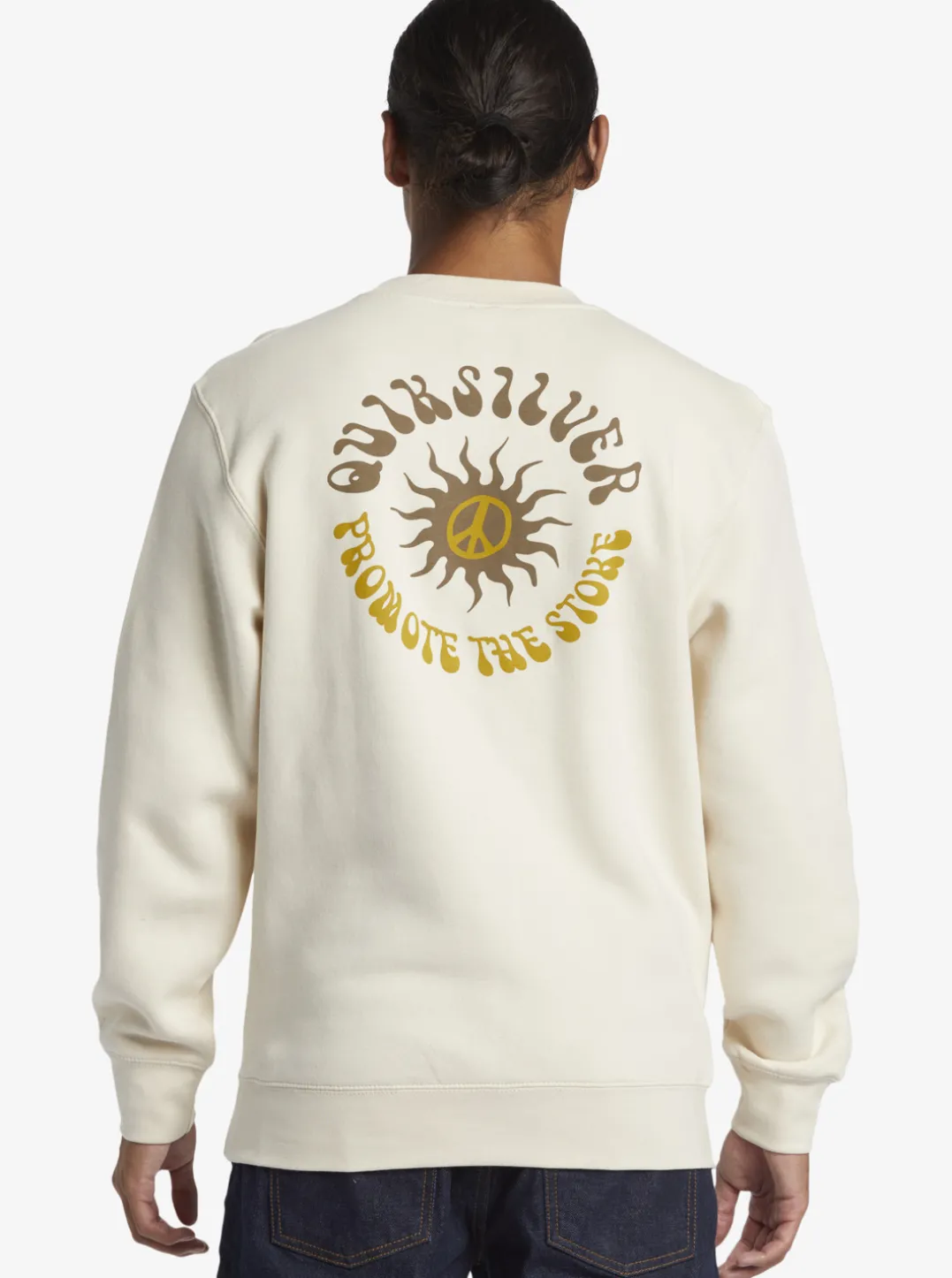 Mens Quiksilver Sweatshirts & Hoodies|E Peace Out Crew Neck Sweatshirt