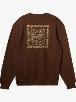Mens Quiksilver Sweatshirts & Hoodies|E Peace Out Crew Neck Sweatshirt