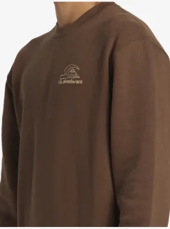 Mens Quiksilver Sweatshirts & Hoodies|E Peace Out Crew Neck Sweatshirt