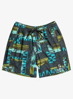 Mens Quiksilver Elastic Waist|Gregg Kaplan Og Arch Blank Canvas Vl 17" Volleys